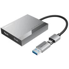 --Conversor Vention ACXHB/ USB Tipo-C Macho/ USB Macho - 2x HDMI Hembra/ 15cm/ Gris-