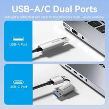 -1-Conversor Vention ACXHB/ USB Tipo-C Macho/ USB Macho - 2x HDMI Hembra/ 15cm/ Gris-1