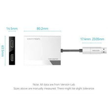 -2-Conversor Vention ACXHB/ USB Tipo-C Macho/ USB Macho - 2x HDMI Hembra/ 15cm/ Gris-2