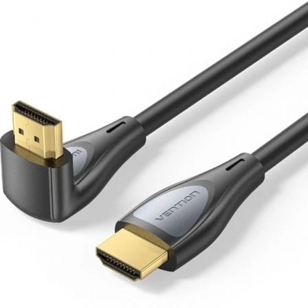 --Cable HDMI 2.0 4K Acodado Vention ALQBH/ HDMI Macho - HDMI Macho/ 2m/ Negro-