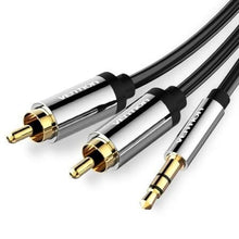 --Cable Estéreo Vention BCFBF/ Jack 3.5 Macho - 2x RCA Macho/ 1m/ Negro-
