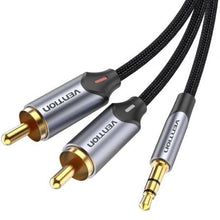 --Cable Audio Vention BCNBG/ 2x RCA Macho - Jack 3.5 Macho/ 1.5m/ Gris-