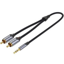 -1-Cable Audio Vention BCNBG/ 2x RCA Macho - Jack 3.5 Macho/ 1.5m/ Gris-1