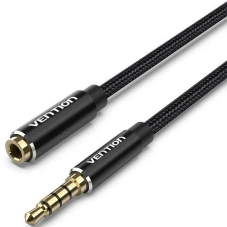--Cable Estéreo Vention BHCBJ/ Jack 3.5 Macho - Jack 3.5 Hembra/ 5m/ Negro-