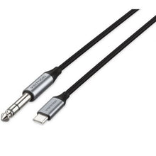 --Cable Conversor Audio Vention BIJHF/ USB Tipo-C Macho - Jack 6.35 Macho/ 1m/ Gris-