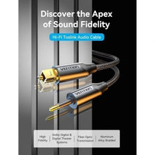 -1-Cable de Audio de Fibra óptica Vention BKCBG/ 1.5m/ Negro-1