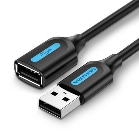 --Cable Alargador USB 2.0 Vention CBIBD/ USB Macho - USB Hembra/ 50cm/ Negro-