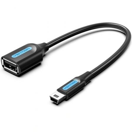 --Cable USB 2.0 Vention CCUBB/ USB Mini-B Macho - USB Hembra/ 480Mbps/ 15cm/ Negro-