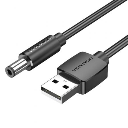 --Cable Alimentación Vention CEYBF/ USB-A Macho - DC 5.5mm Macho/ 1m/ Negro-