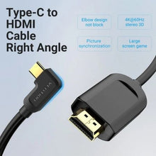 -1-Cable Conversor HDMI 1.4 4K Vention CGVBG/ USB Tipo-C Macho - HDMI Macho/ 1.5m/ Negro-1