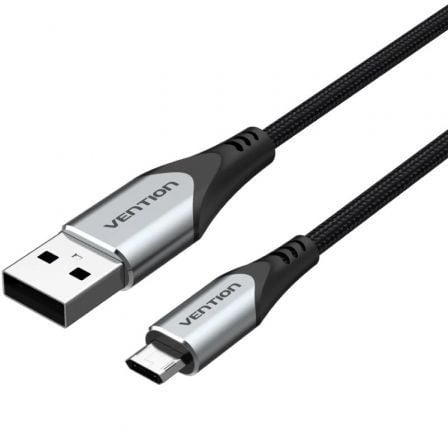 --Cable USB 2.0 Vention COCHH/ microUSB Macho - USB Macho/ 480Mbps/ 2m/ Gris-