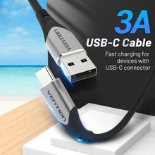 -2-Cable USB 2.0 Tipo-C Vention CODHI/ USB Tipo-C Macho - USB Macho/ Hasta 60W/ 480Mbps/ 3m/ Gris-2