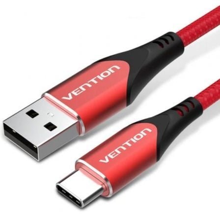 --Cable USB 2.0 Tipo-C Vention CODRG/ USB Tipo-C Macho - USB Macho/ 480Mbps/ 1.5m/ Rojo-