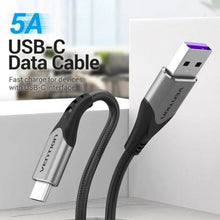 -1-Cable USB 2.0 Tipo-C Vention COFHH/ USB Tipo-C Macho - USB Macho/ Hasta 100W/ 480Mbps/ 2m/ Gris-1