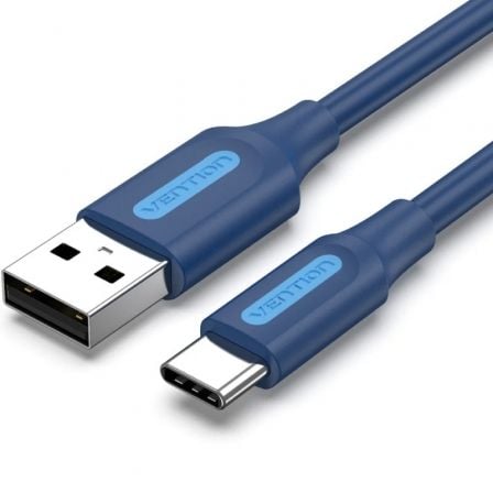 --Cable USB 2.0 Tipo-C Vention COKLF/ USB Tipo-C Macho - USB Macho/ 480Mbps/ 1m/ Azul-