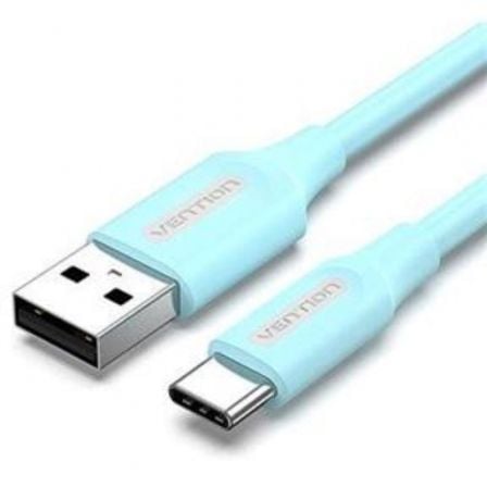 --Cable USB 2.0 Tipo-C Vention COKSF/ USB Tipo-C Macho - USB Macho/ Hasta 60W/ 480Mbps/ 1m/ Azul-