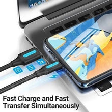 -1-Cable USB 2.0 Vention COLBI/ USB Macho - MicroUSB Macho/ Hasta 60W/ 480Mbps/ 3m/ Negro-1