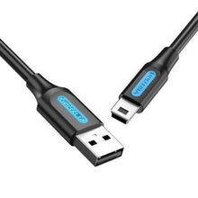 --Cable USB 2.0 Vention COMBH/ USB Macho - MiniUSB Macho/ Hasta 10W/ 480Mbps/ 2m/ Negro-