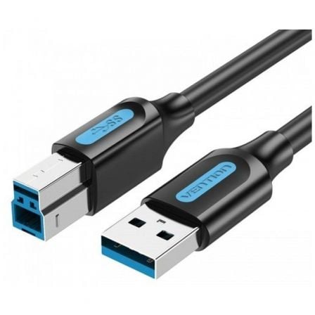 --Cable USB 3.0 Vention COOBI/ USB Tipo-B Macho - USB Macho/ 5Gbps/ 3m/ Negro-