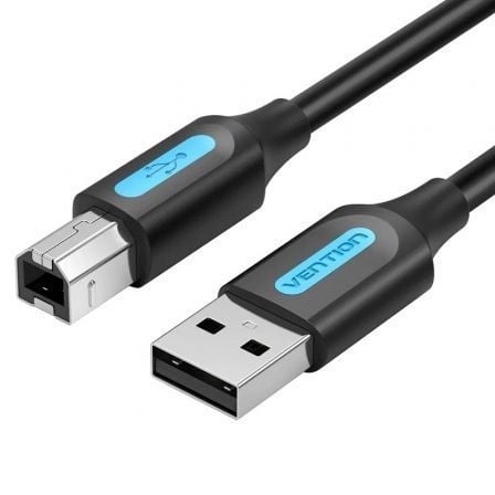 --Cable USB 2.0 Impresora Vention COQBJ/ USB Tipo-B Macho - USB Macho/ 480Mbps/ 5m/ Negro-