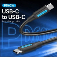 -1-Cable USB 2.0 Tipo-C Vention COSBD/ USB Tipo-C Macho - USB Tipo-C Macho/ Hasta 60W/ 480Mbps/ 50cm/ Negro-1