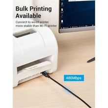 -1-Cable USB 2.0 Tipo-C Vention CQUBH/ USB Tipo-B Macho - USB Tipo-C Macho/ 480Mbps/ 2m/ Negro-1