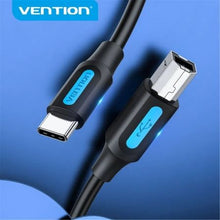 -2-Cable USB 2.0 Tipo-C Vention CQUBH/ USB Tipo-B Macho - USB Tipo-C Macho/ 480Mbps/ 2m/ Negro-2