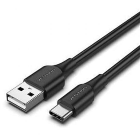 --Cable USB 2.0 Tipo-C Vention CTHBF/ USB Tipo-C Macho - USB Macho/ Hasta 60W/ 480Mbps/ 1m/ Negro-