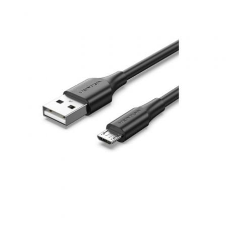 --Cable USB 2.0 Vention CTIBF/ USB Macho - MicroUSB Macho/ Hasta 60W/ 480Mbps/ 1m/ Negro-