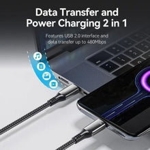 -2-Cable USB 2.0 Tipo-C 5A 100W Vention CTKBAV/ USB Tipo-C Macho - USB Tipo-C Macho/ Hasta 100W/ 480Mbps/ 1.2m/ Negro-2