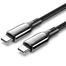 --Cable USB 2.0 Tipo-C 5A 100W Vention CTKBH/ USB Tipo-C Macho - USB Tipo-C Macho/ Hasta 100W/ 480Mbps/ 2m/ Negro-