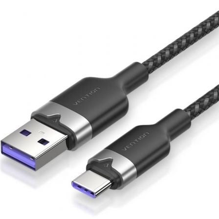 --Cable USB 2.0 Tipo-C Vention CTOBH/ USB Tipo-C Macho - USB Macho/ Hasta 100W/ 480Mbps/ 2m/ Negro-