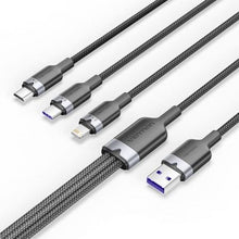 --Cable USB 2.0 Lightning Vention CTPBG/ USB Macho/ USB Tipo-C Macho - MicroUSB Macho - Lightning Macho/ Hasta 60W/ 480Mbps/ 1.5m/ Negro-