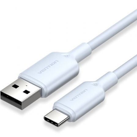 --Cable USB 2.0 Tipo-C Vention CTQLF/ USB Tipo-C Macho - USB Macho/ Hasta 60W/ 480Mbps/ 1m/ Azul-