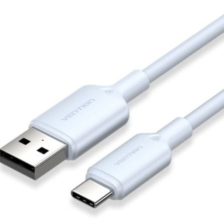 --Cable USB 2.0 Tipo-C Vention CTQLH/ USB Tipo-C Macho - USB Macho/ Hasta 60W/ 480Mbps/ 2m/ Azul-