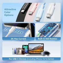 -1-Cable USB 2.0 Tipo-C Vention CTQWF/ USB Tipo-C Macho - USB Macho/ Hasta 60W/ 480Mbps/ 1m/ Blanco-1