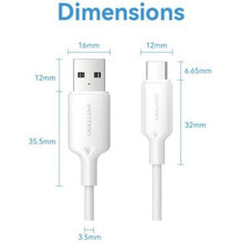 -2-Cable USB 2.0 Tipo-C Vention CTQWH/ USB Tipo-C Macho - USB Macho/ Hasta 60W/ 480Mbps/ 2m/ Blanco-2