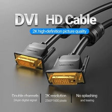 -1-Cable DVI Vention EAABF/ DVI-D Macho - DVI-D Macho/ 1m/ Negro-1