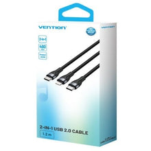 -1-Cable USB Tipo-C Vention H17BAV/ USB Tipo-C Macho - Lightning Macho/ USB Tipo-C Macho/ 60W/ 480Mbps/ 1.2m/ Negro-1