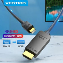 -3-Cable Conversor Vention HAHBG/ Mini DisplayPort Macho - HDMI Macho/ 1.5m/ Negro-3