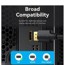 -4-Cable Vention HAKBF/ DisplayPort Macho - DisplayPort 4K Macho/ 1m/ Negro-4