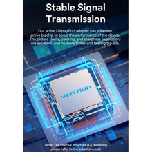 -4-Cable Conversor Vention HBZBB/ DisplayPort Macho - HDMI 4K Hembra/ 15cm/ Negro-4