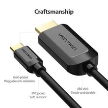 -2-Cable Conversor HDMI 1.4 4K Vention CGUBF/ USB Tipo-C Macho - HDMI Macho/ 1m/ Negro-2