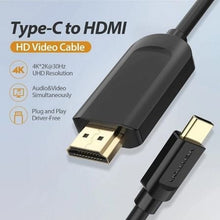 -3-Cable Conversor HDMI 1.4 4K Vention CGUBG/ USB Tipo-C Macho - HDMI Macho/ 1.5m/ Negro-3