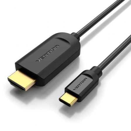 --Cable Conversor HDMI 1.4 4K Vention CGUBH/ USB Tipo-C Macho - HDMI Macho/ 2m/ Negro-