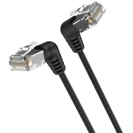 --Cable de Red RJ45 UTP Vention IBOBF Cat.6A/ 1m/ Cabeza Rotatoria 360º/ Negro-