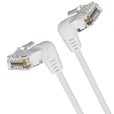 --Cable de Red RJ45 UTP Vention IBOWG Cat.6A/ 1.5m/ Cabeza Rotatoria 360º/ Blanco-