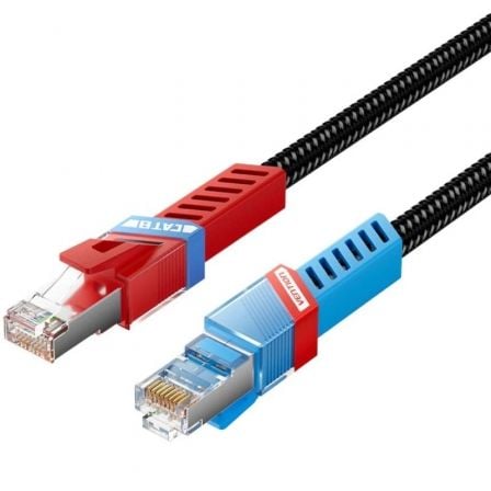 --Cable de Red RJ45 SFTP Vention IKJBF Cat.8/ Gaming/ 1m/ Negro-