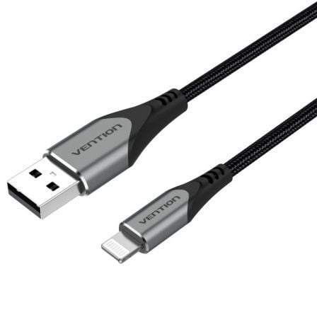 --Cable USB 2.0 Lightning Vention LABHD/ USB Macho - Lightning Macho/ Hasta 12W/ 480Mbps/ 50cm/ Gris-