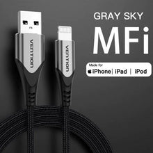 -1-Cable USB 2.0 Lightning Vention LABHD/ USB Macho - Lightning Macho/ Hasta 12W/ 480Mbps/ 50cm/ Gris-1